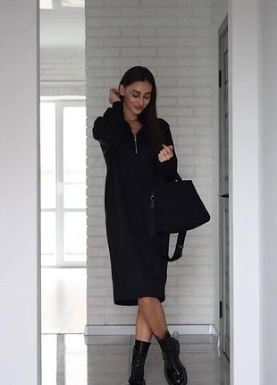 Женское ангоровое платье миди