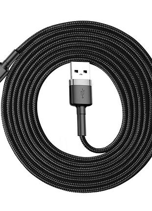 Ve кабель baseus cafule usb new version 2.0 type-c 2a 2м черный серый зарядка и синхронизация для гадж n6w_ver 7