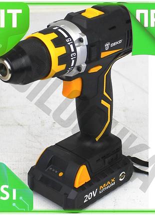 Ve аккумуляторный шуруповерт deko черный new version желтый с двумя аккумуляторами и зарядным устройст n6w_ver