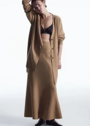 Спідниця жіноча cos flared merino wool maxi skirt / xs
