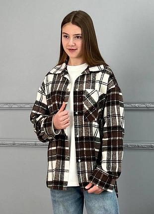 Сорочка 200, р.134,140,146,152,158, меланж фланель, шоколад