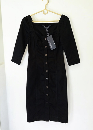 Джинсовое платье - карандаш, стрейчевое.