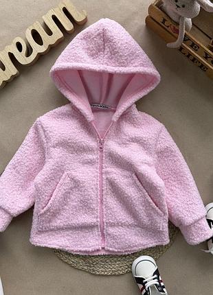 Кофта тедди букле розовая