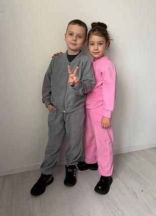 Дитячі та підліткові спортивні костюмчики у стилі zara з флісу