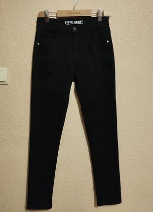 Джинсы черные супер скинни,для мальчика 12-13 лет, Рост 152-158см от george