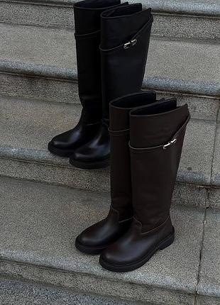 Топ продаж  🥰 нереально стильные новые жакейские сапоги😍
в шоколадной и черной коже!

❗❗❗натуральная плотная кожа❗❗❗