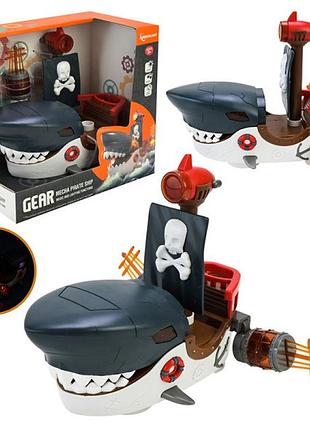 Іграшковий корабель в вигляді акули на батарейках зі звуком і світлом sa-3a