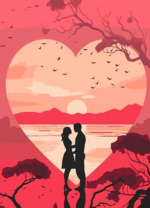 Картина по номерам "силуэт любви" artcraft 40*50 см 11066-ac