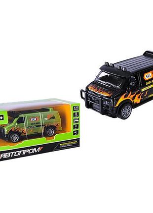 Машинка автопром зі світлом і звуком 1:32 металева ap74200_black