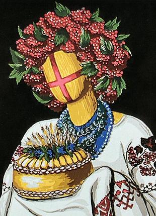 Картина за номерами stateg гостинна на чорному фоні 40х40 см av4040-88