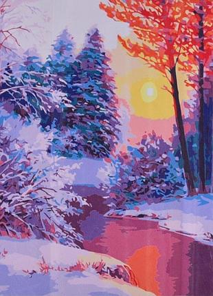 Картина по номерам stateg зимняя пора 40х40 см sk066