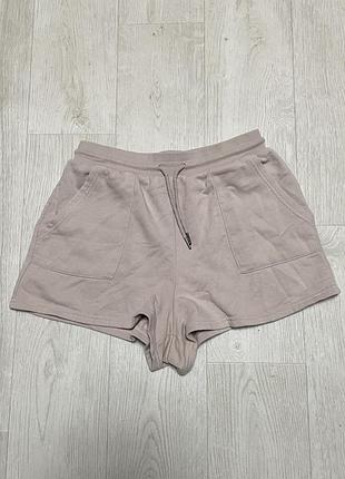 Шорты на флисе теплые бежевые женские s-m