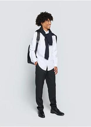 Сорочка для хлопчика шкільна з довгим рукавом george біла розміри від 98 до 183