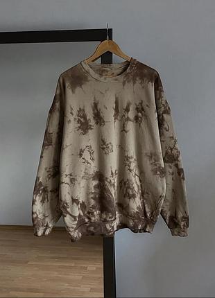 Bleached oversized brown sweatshirt (світшот)