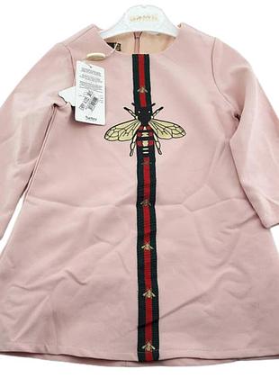 Детский сарафан платье турция 3, 4, 5, 6 лет для девочки хлопок летний розовое (плд23) 6 лет