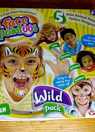 Набір для малювання на обличчі face paintoos wild pack.