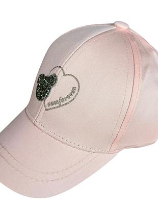 Кепка бейсболка дитяча 48-52 розмір бавовна літня дитячі головні убори рожевий (бд673)