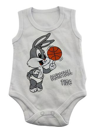 Боди 3, 6, 9, 12 месяцев турция трикотажный для новорожденного на мальчика белый (кдн201) 9 месяцев