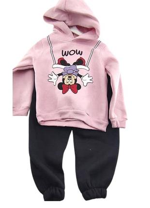 Спортивний костюм дитячий туреччина 3, 4, 5 років для дівчинки трикотажний рожевий (кдм89) 4 роки