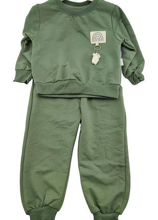 Детский спортивный костюм 2, 3, 5 лет турция для мальчиков хаки (кд160) 4 года