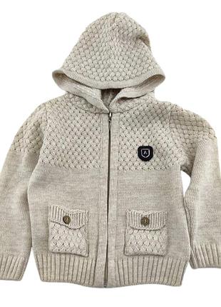 Дитячий светр 1, 2, 3 роки туреччина теплий для хлопчиків бежевий (фдм39) 2 роки