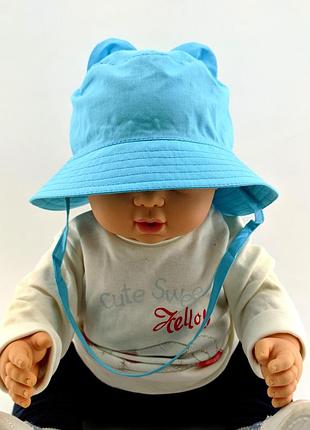 Панама детская 48, 50, 52, 54 размер хлопок для мальчика панамка головные уборы голубой (пд244) 54 размер