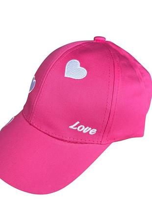 Кепка бейсболка детская 50-54 размер хлопок летняя детские головные уборы малиновый (бд633)