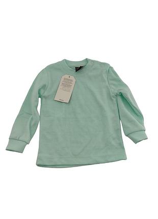 Детская футболка 1, 2, 3 года турция с длинными рукавами для мальчиков хаки (фдм55)