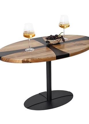 Журнальный стол "оникс", орех 900*500 мм/черный каркас