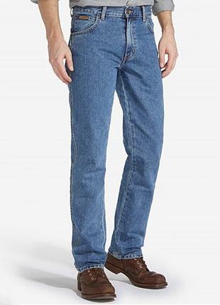 Джинсы чоловічі wrangler texas regular fit (w12105096) блакитні