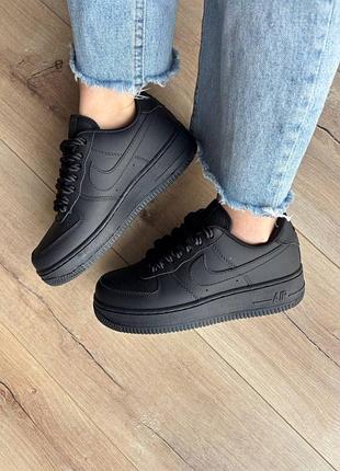 Мужские кроссовки nike air force 1 low black rope laces / smb+ 🔗