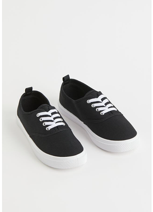Чорні текстильні кросівки р.38