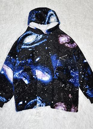 Теплая плюшевая пижамная худи кенгуру велсофт размер универсальный (s-m-l-xl)