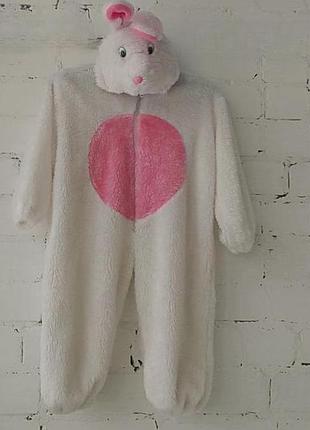 Костюм зайчика из искусственного меха, карнавальный костюм зайца 3-5 лет