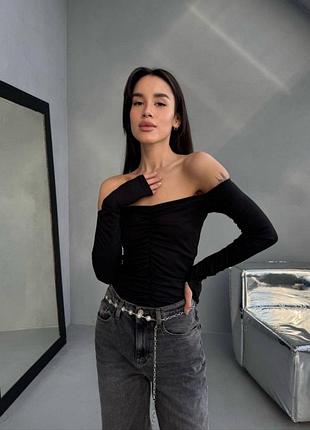 Лонгслів з відкритими плечима 2