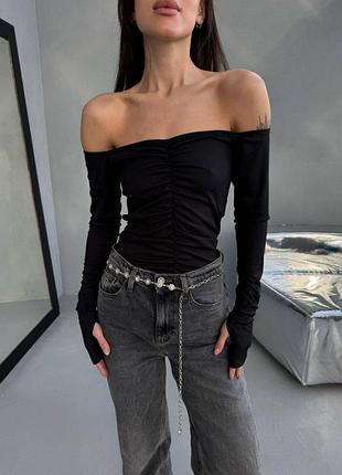 Лонгслів з відкритими плечима 3