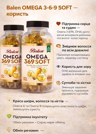 Balen ~ omega 3 6 9 - 100 капсул туреччина