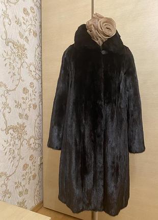 Шуба норкова натуральне хутро