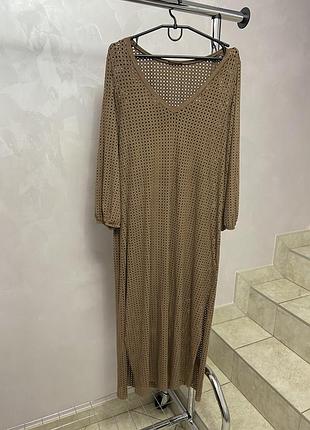 Плаття комбінація  замш