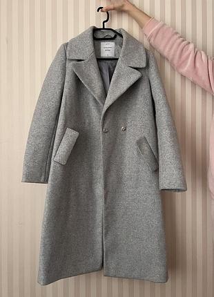 Пальто світло сірого кольору , міді , house brand , розмір xs