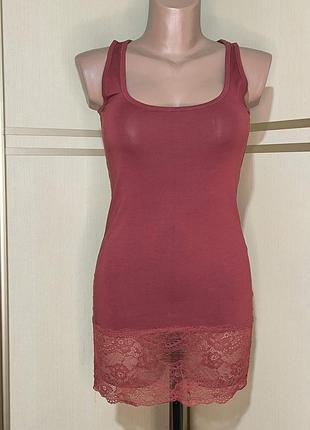 Нічна сорочка  жіноча трикотажна з мереживом