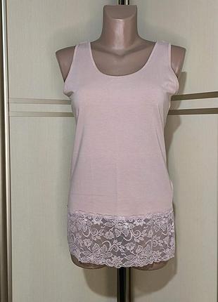 Ночная рубашка женская трикотажная с кружевом