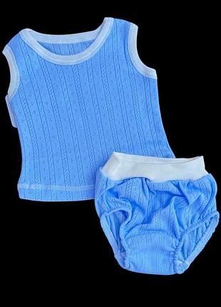 Костюм 2в1: майка, блумери, рібана ажур тм "happy tot"