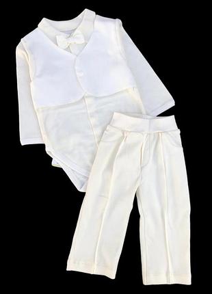 Костюм 2в1: боді довгий рукав та штани "елегант" тм "happy tot" (68 см)