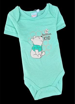 Боди-футболка "винни", хлопок тм "disney" ментоловый, 86 см