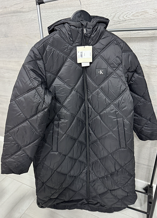 Довга куртка пальто пуховик пуфер пальто calvin klein s-m оригінал