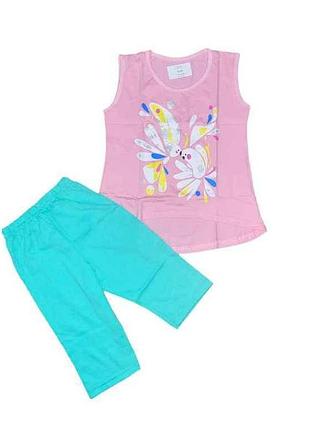 Комплект рожево-зелений дівчинка бавовна 100% 120122601 р.116 тм трикомир