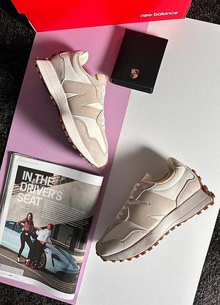 Жіночі кросівки new balance 327 beige white