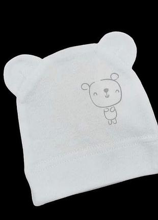 Шапочка "мишка", интерлок тм "mario kids" 3-6 міс, 40 см