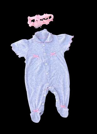 Чоловічок із пов'язкою на голову "чарівність", рібана ажур тм "happy tot"